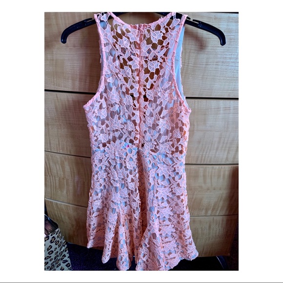 💛HOST PICK💛 Lace Up Peach Dress - Picture 2 of 3